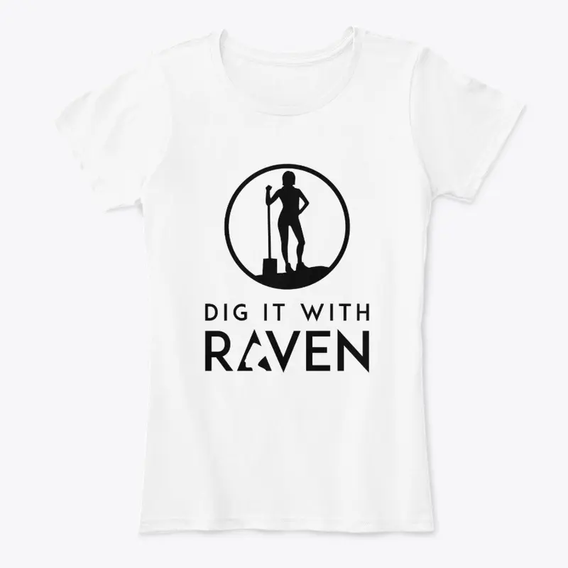 Dig it With Raven- Black Logo